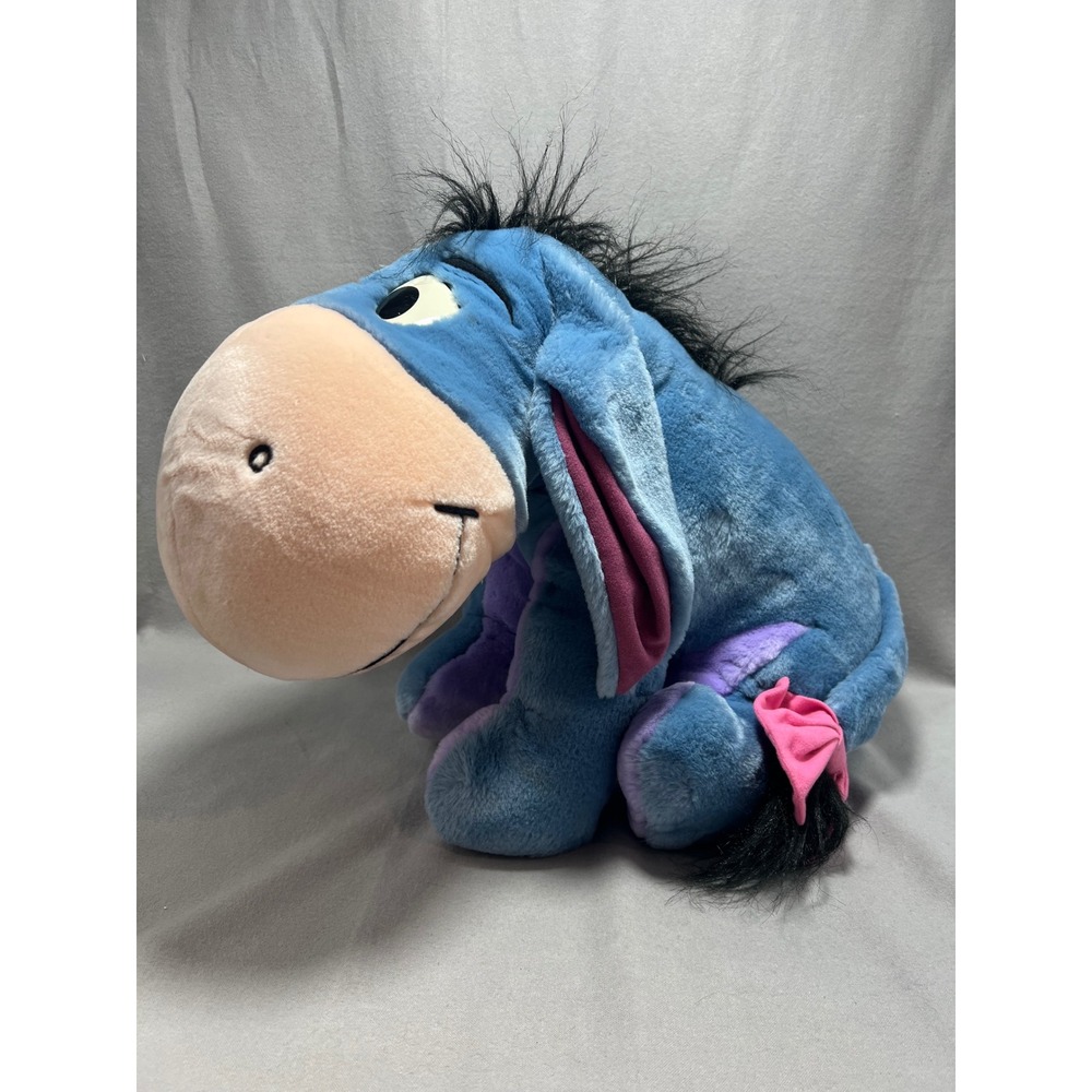 Disney Eeyore Large 90s Vintage Plush Mattel Arco Toys Smiling Winnie the Pooh